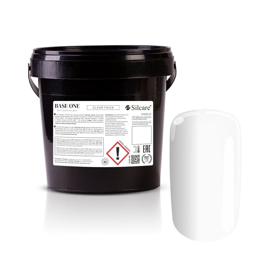 

Base One Thick Clear Builder Gel 1 кг Прозрачный профессиональный УФ Silcare
