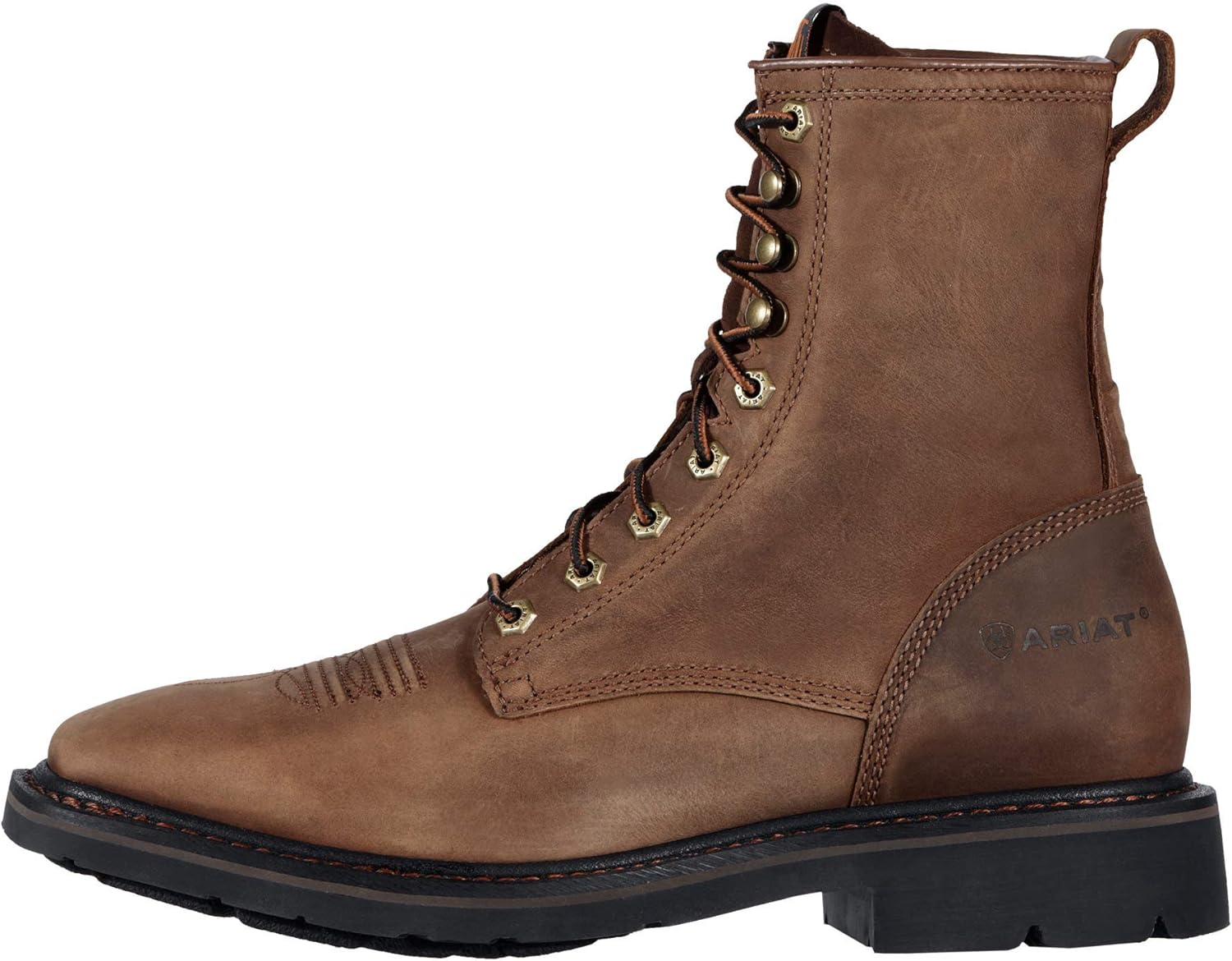 Мужские ботинки ARIAT Cascade 8 с широким квадратным носком, Alamo Brown — фото 2
