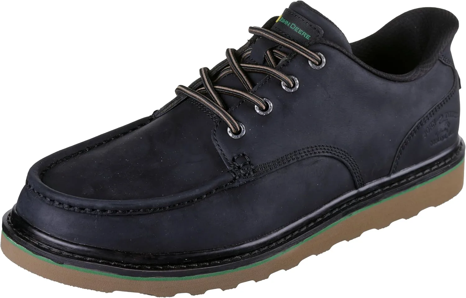 Мужские кожаные мокасины Skechers John Deere Brockman с эластичной застежкой, черный
