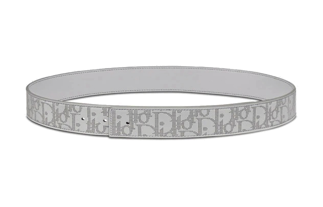

DIOR Кожаный ремень мужской шириной 3.5 см, Gray