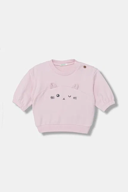 Блуза детская с капюшоном модель United Colors of Benetton, розовый