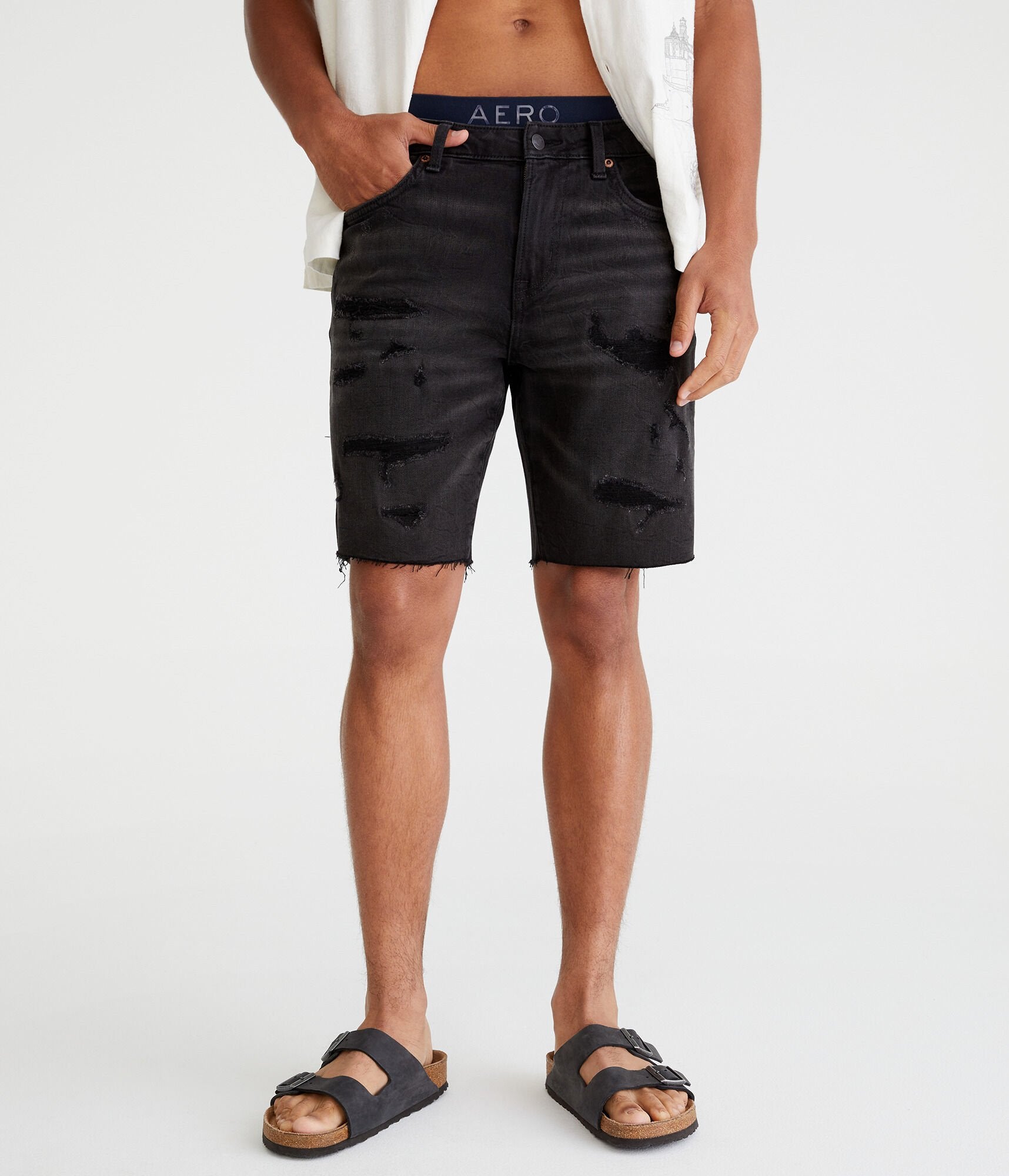

Aeropostale Премиум джинсовые шорты Air 9", цвет black wash