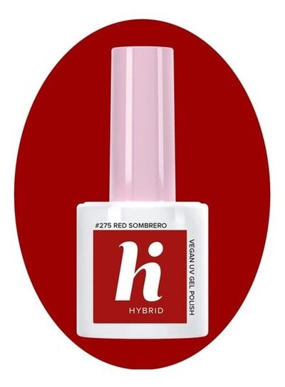 

Лак гибридный, №275 Красный Сомбреро, 5мл Hi Hybrid, Fiesta