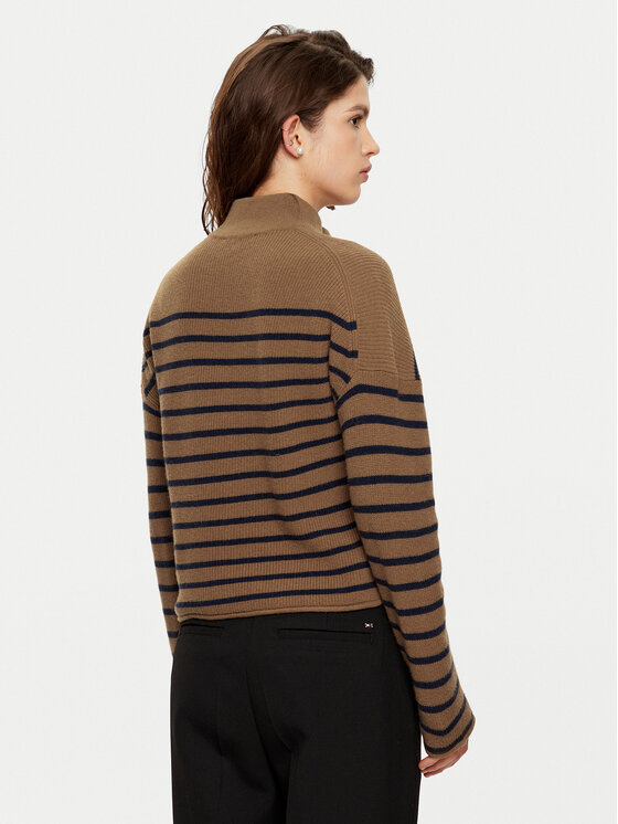Свитер relaxed fit WW0WW44981 Tommy Hilfiger, коричневый — фото 3