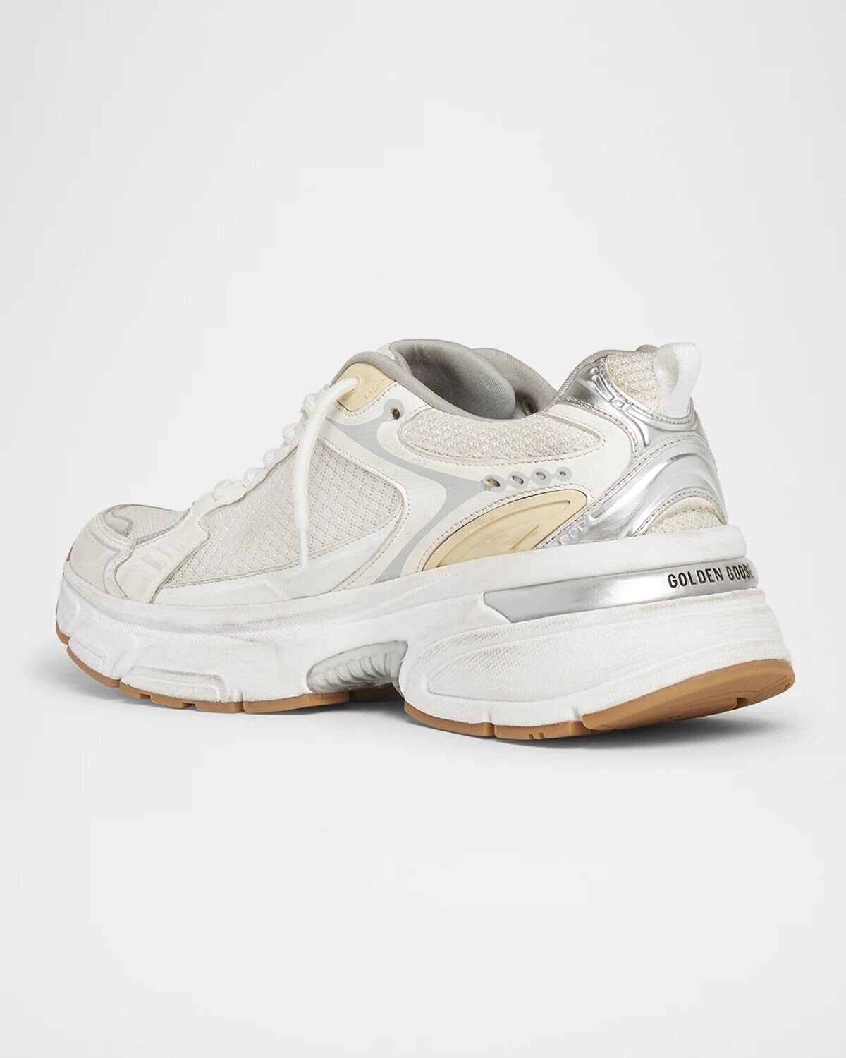 Кроссовки для бега из смешанной кожи Lightstar Net Golden Goose, золотой — фото 4