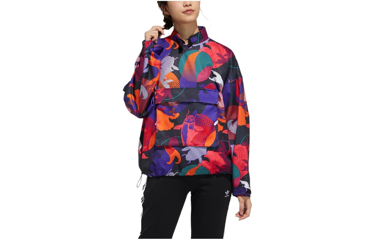 

Adidas Originals Женская куртка, цвет Khaki/Collegiate Purple