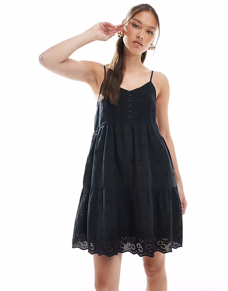 

Мини-платье Levi's Broderie Cami черного цвета