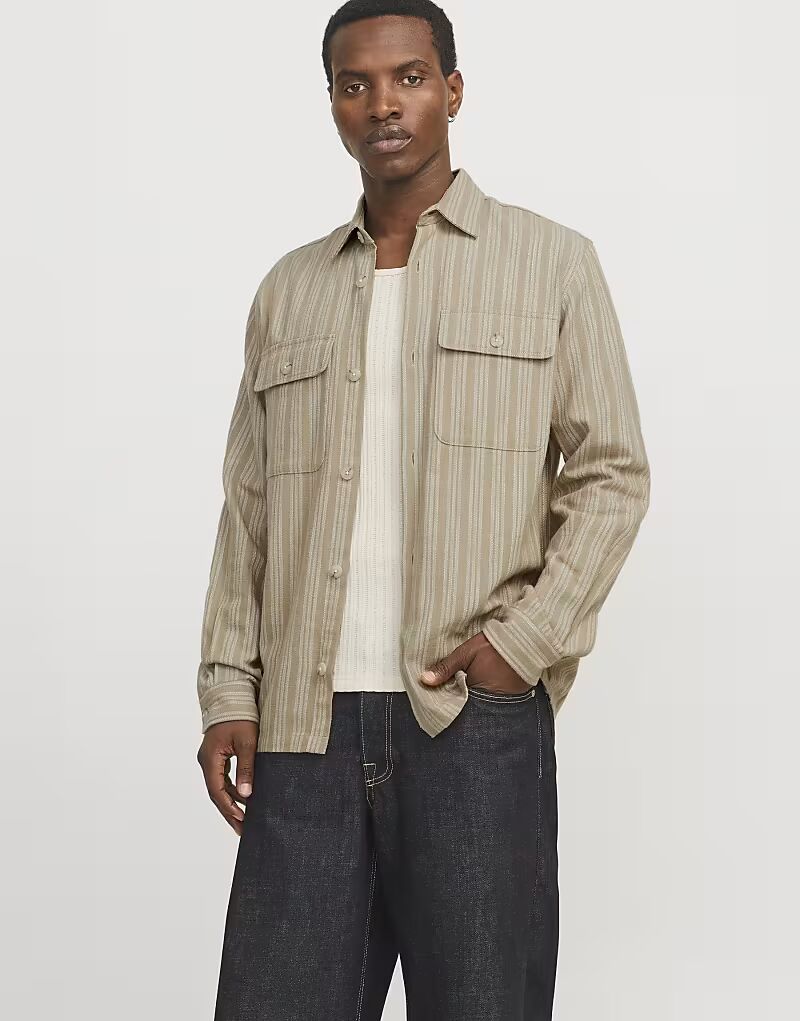 

Jack & Jones Overshirt бежевого цвета