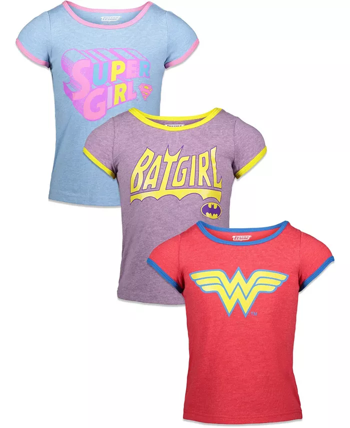 

Футболки DC Comics Girls набор из 3 штук Justice League, мультиколор