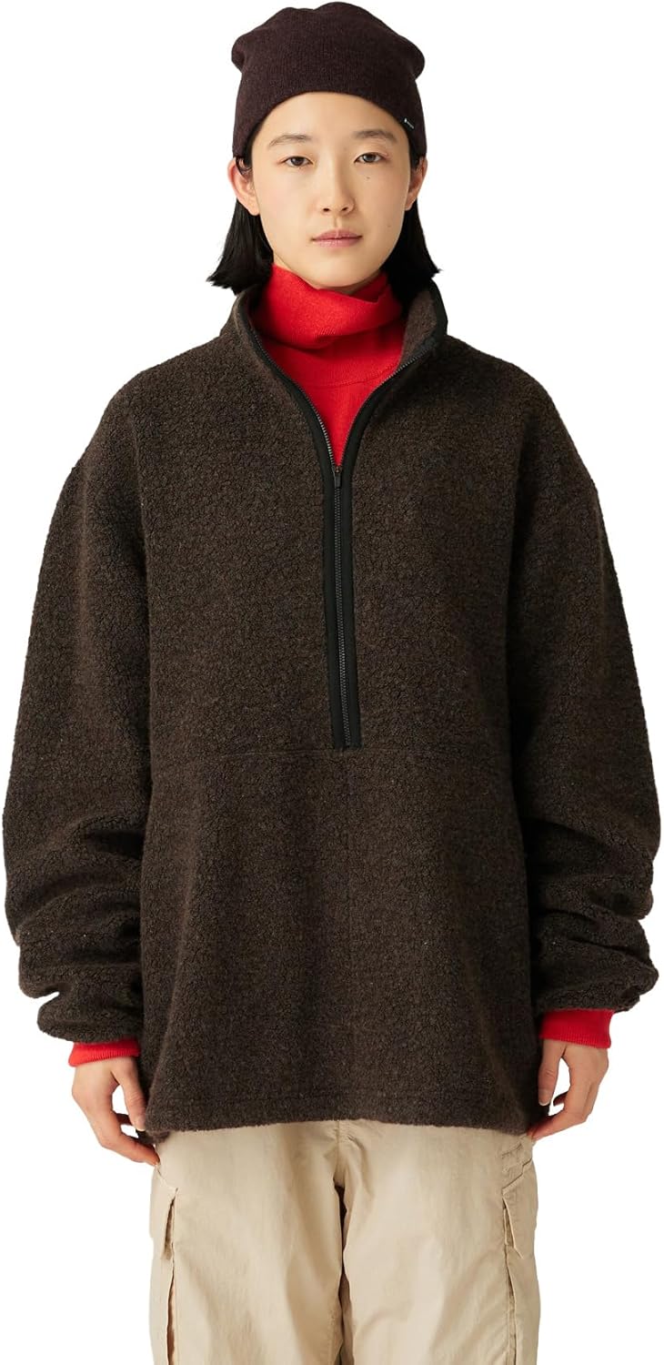

Толстовка Snow Peak JK-25AU022 из переработанной шерсти, унисекс, темно-коричневый