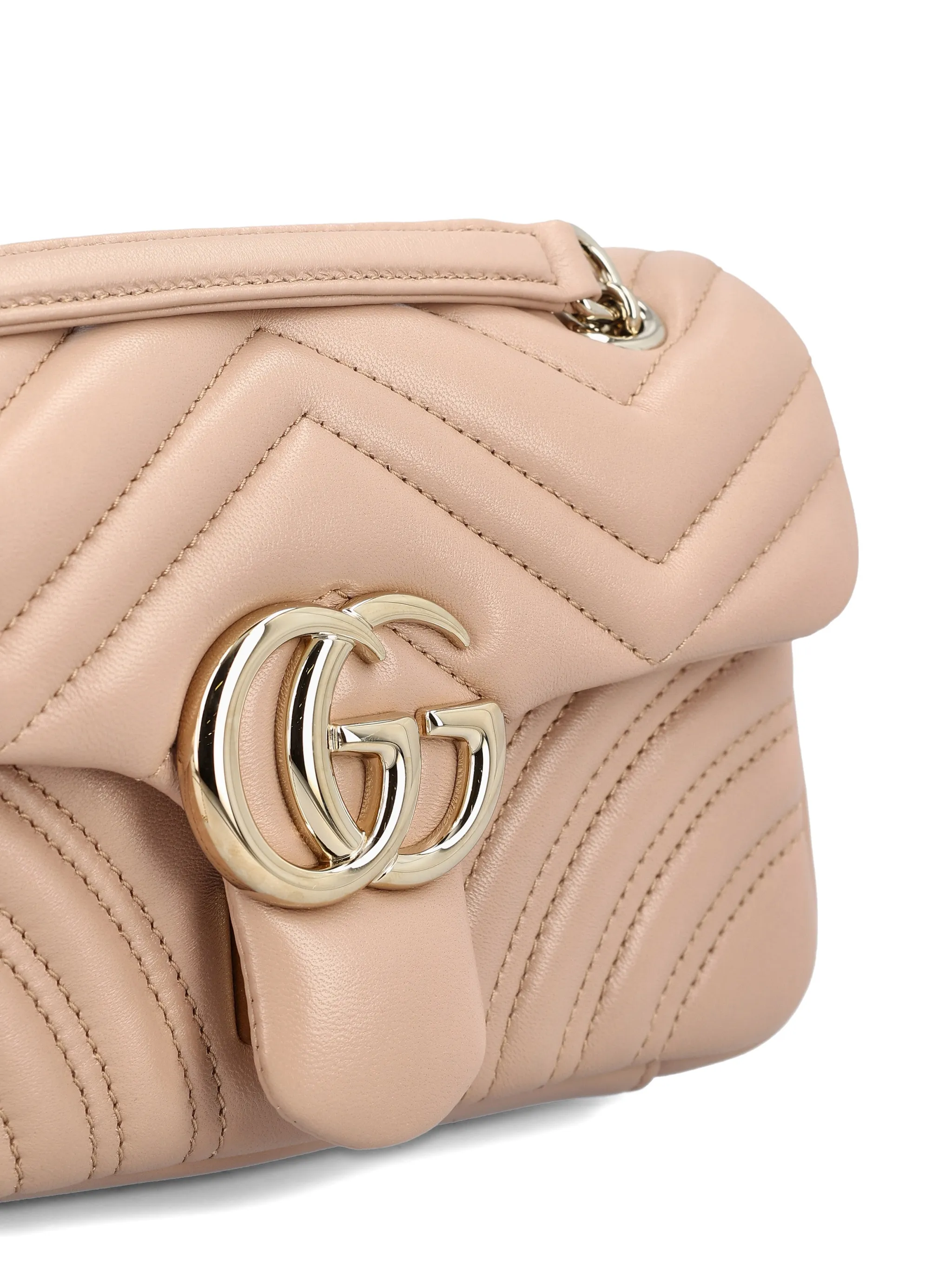 Сумка через плечо из овечьей кожи с шевроном GG Gucci, нейтральный — фото 4