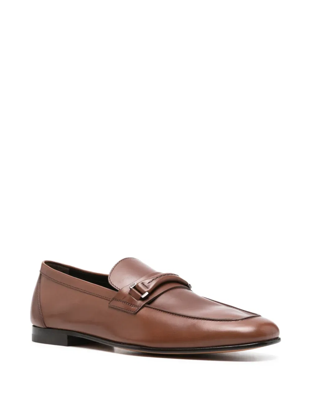 Кожаные лоферы с ремешком Penny-strap Tod'S, коричневый — фото 2