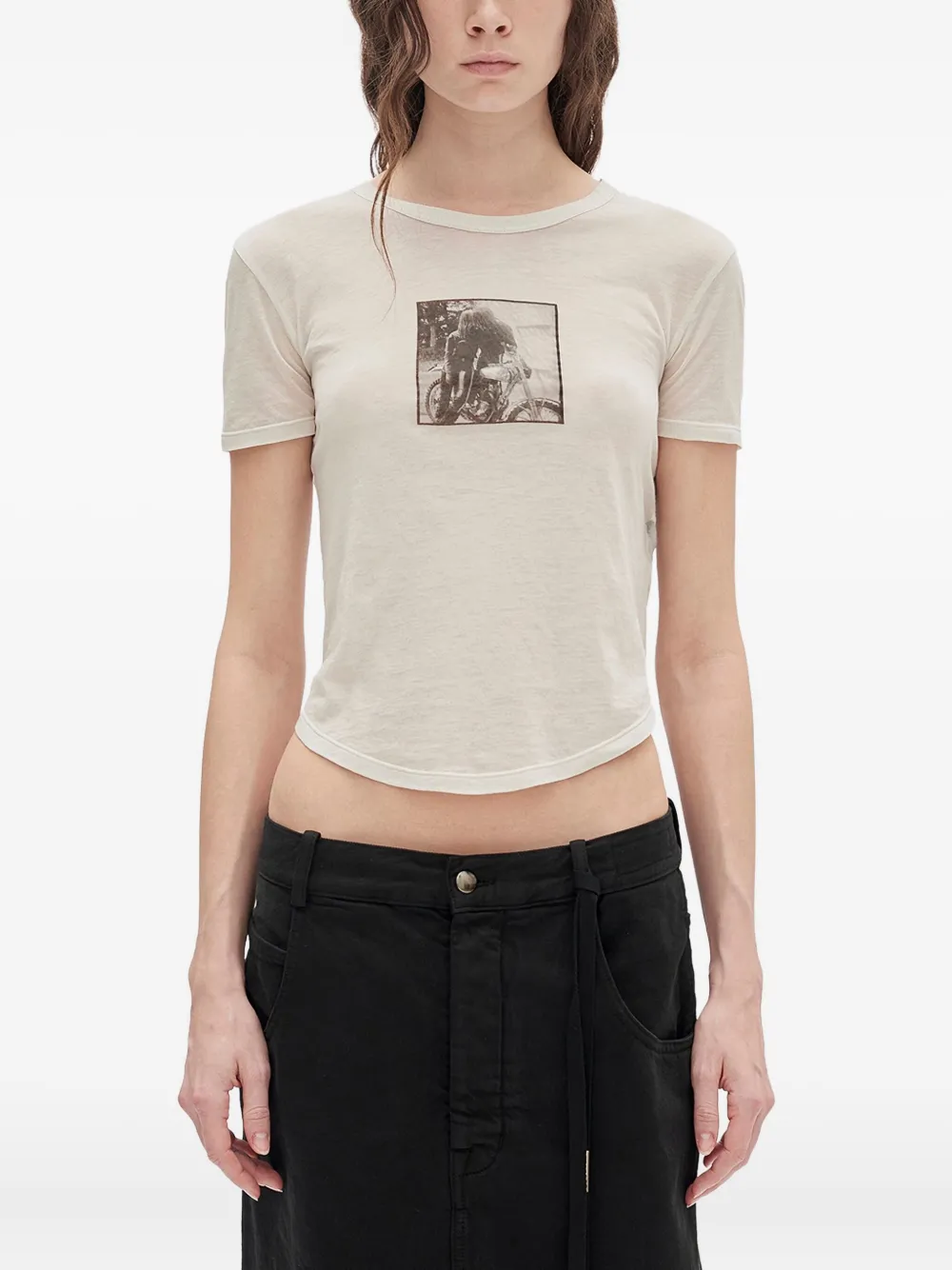 

Футболка из джерси с графическим принтом Ann Demeulemeester, нейтральный