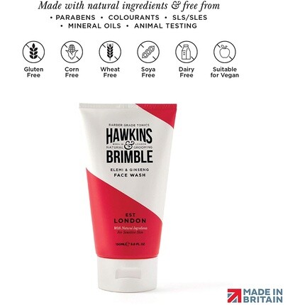 Крем для лица Hawkins & Brimble — Мужское средство для умывания - охлаждает, помогает удалить излишки масла, а также — фото 3