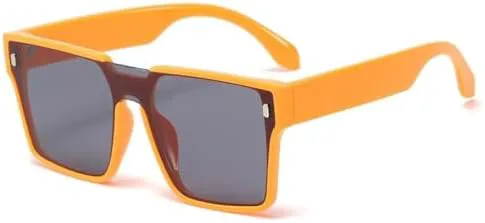 

Модные солнцезащитные очки в крупной оправе, цельные, универсальные, трендовые, с рисунком «рисовый ноготь», для женщин, солнцезащитные очки с козырьком MTZJH, Orange
