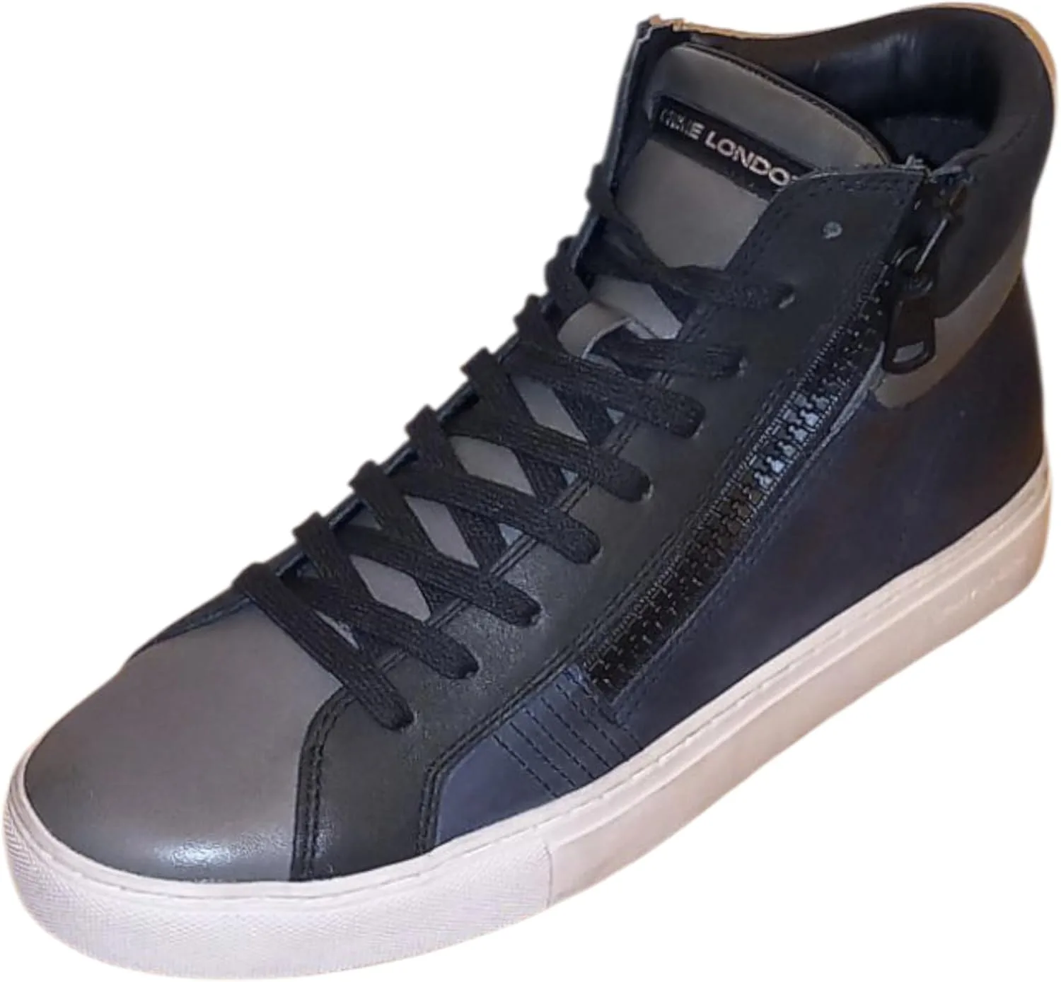 Кроссовки Crime London Java Mid Leather, синий/серый