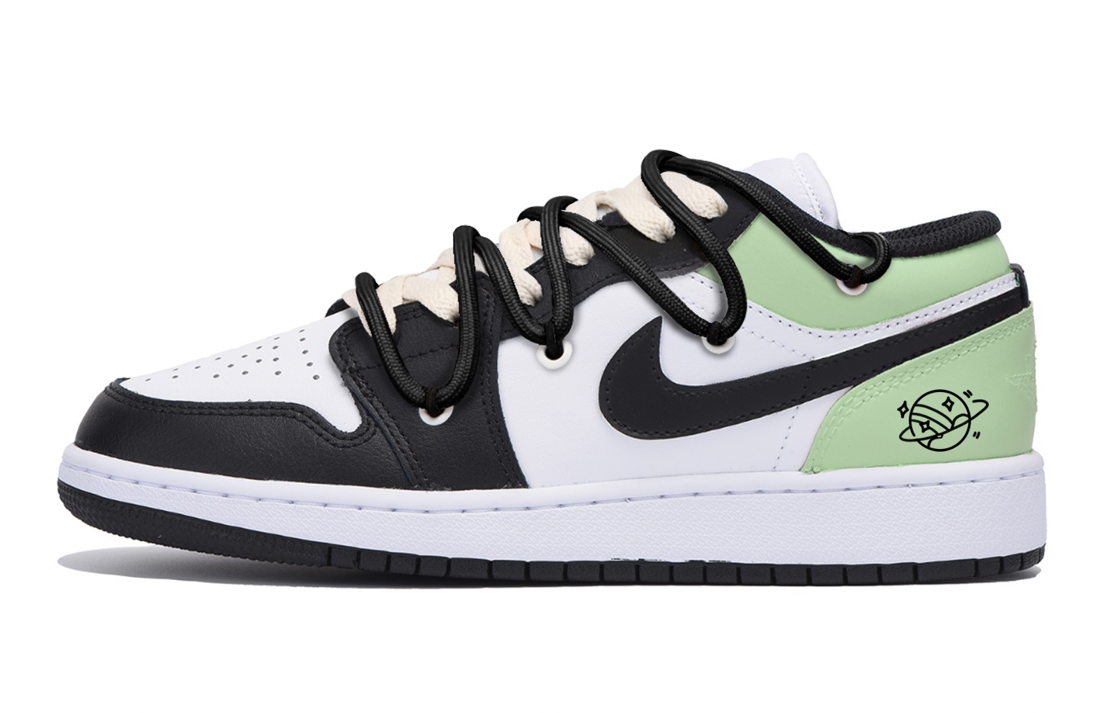 Детские кроссовки для скейтбординга Air 1 Low Top для подростков Jordan, черный — фото 2