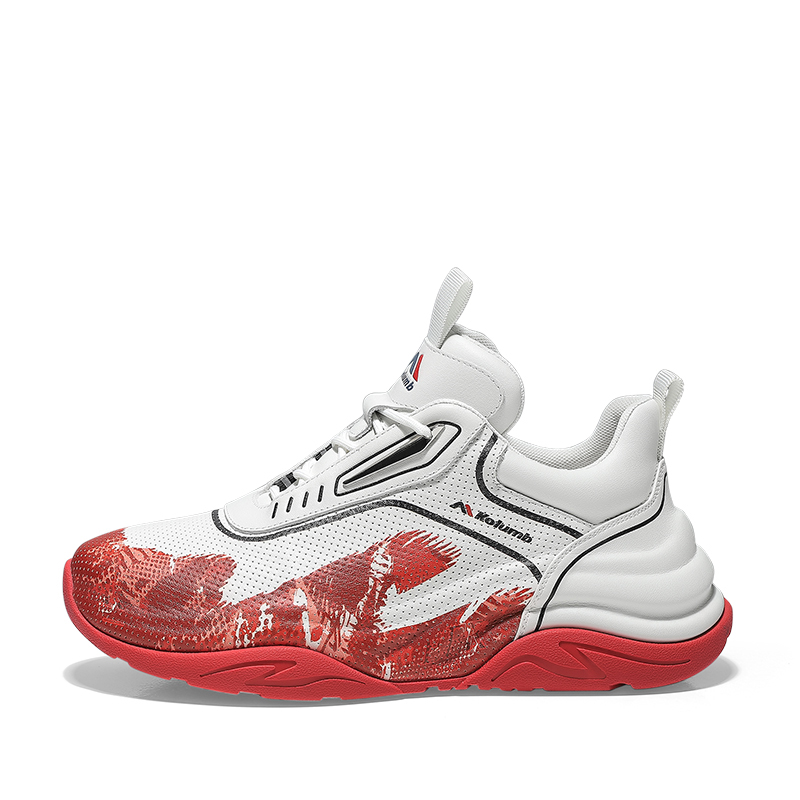 

Низкие кроссовки KOLUMB Anti Slip с износостойкой подошвой, мужские, White Red