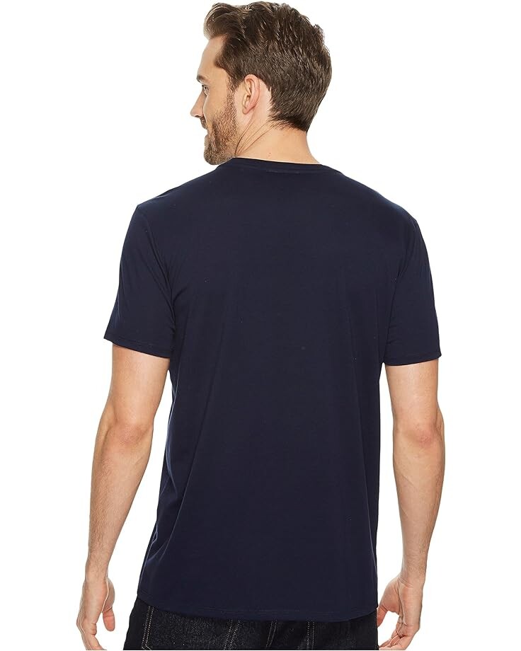 Футболка Lacoste Short Sleeve Pima Crew Neck, цвет Navy Blue — фото 3