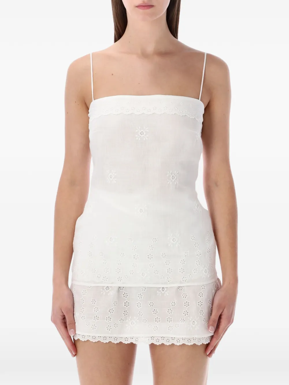 

Топ с вышивкой из кружева Magda Butrym, белый