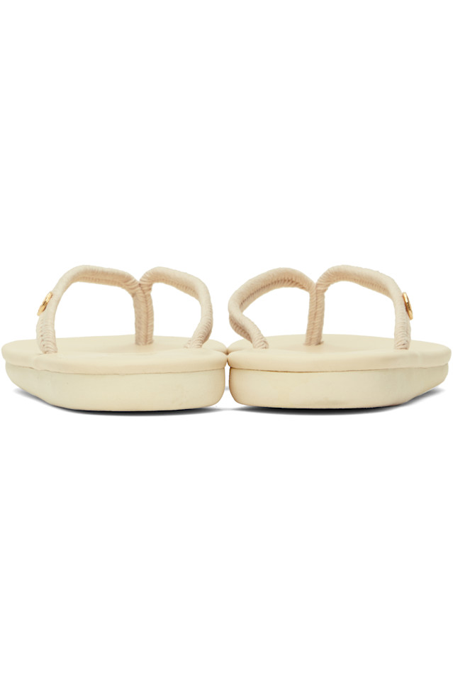 Саионара вьетнамки с верёвочными ремнями Ancient Greek Sandals, бежевый — фото 2