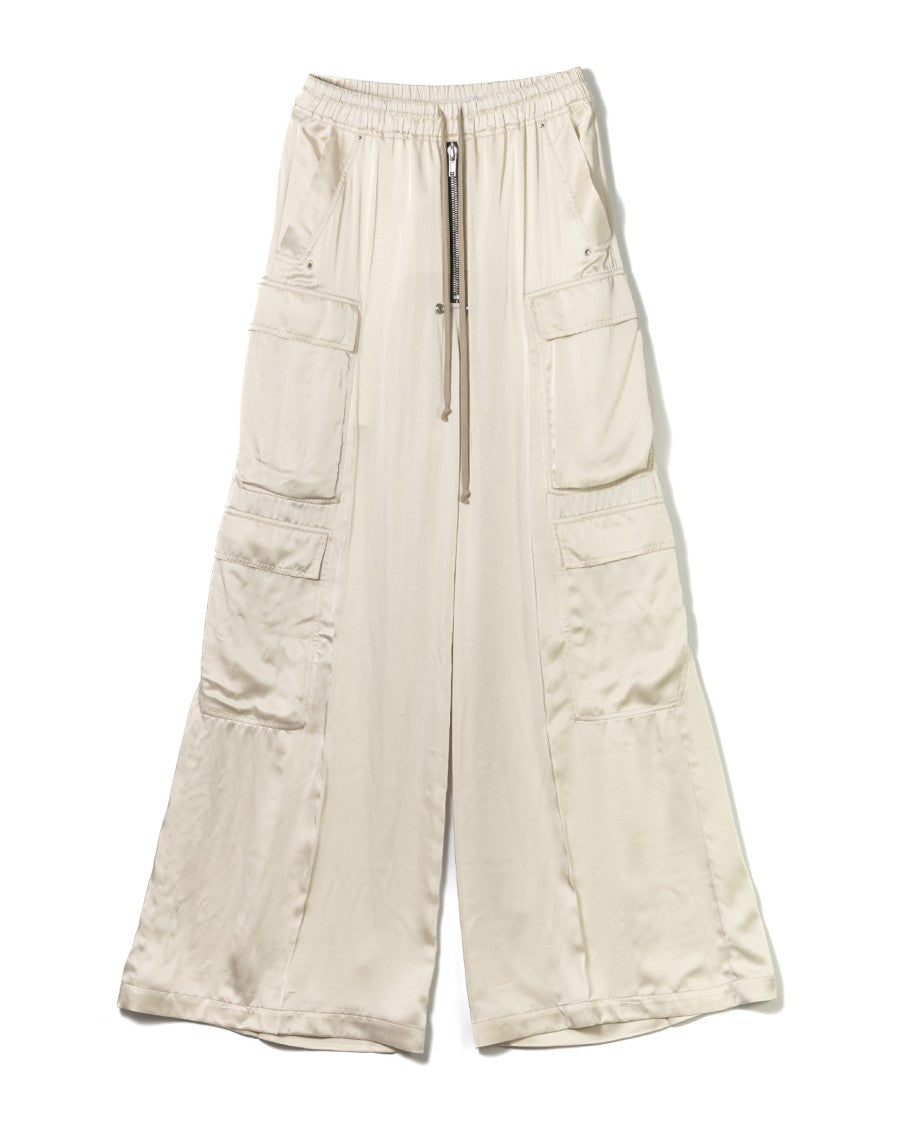 

Полноразмерные шармузовые карго-штаны Rick Owens, Neutrals