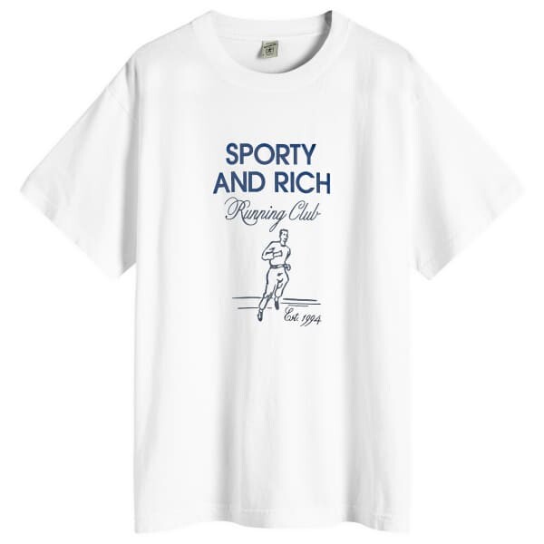 

Футболка с изображением бегущего человека Sporty & Rich, белый