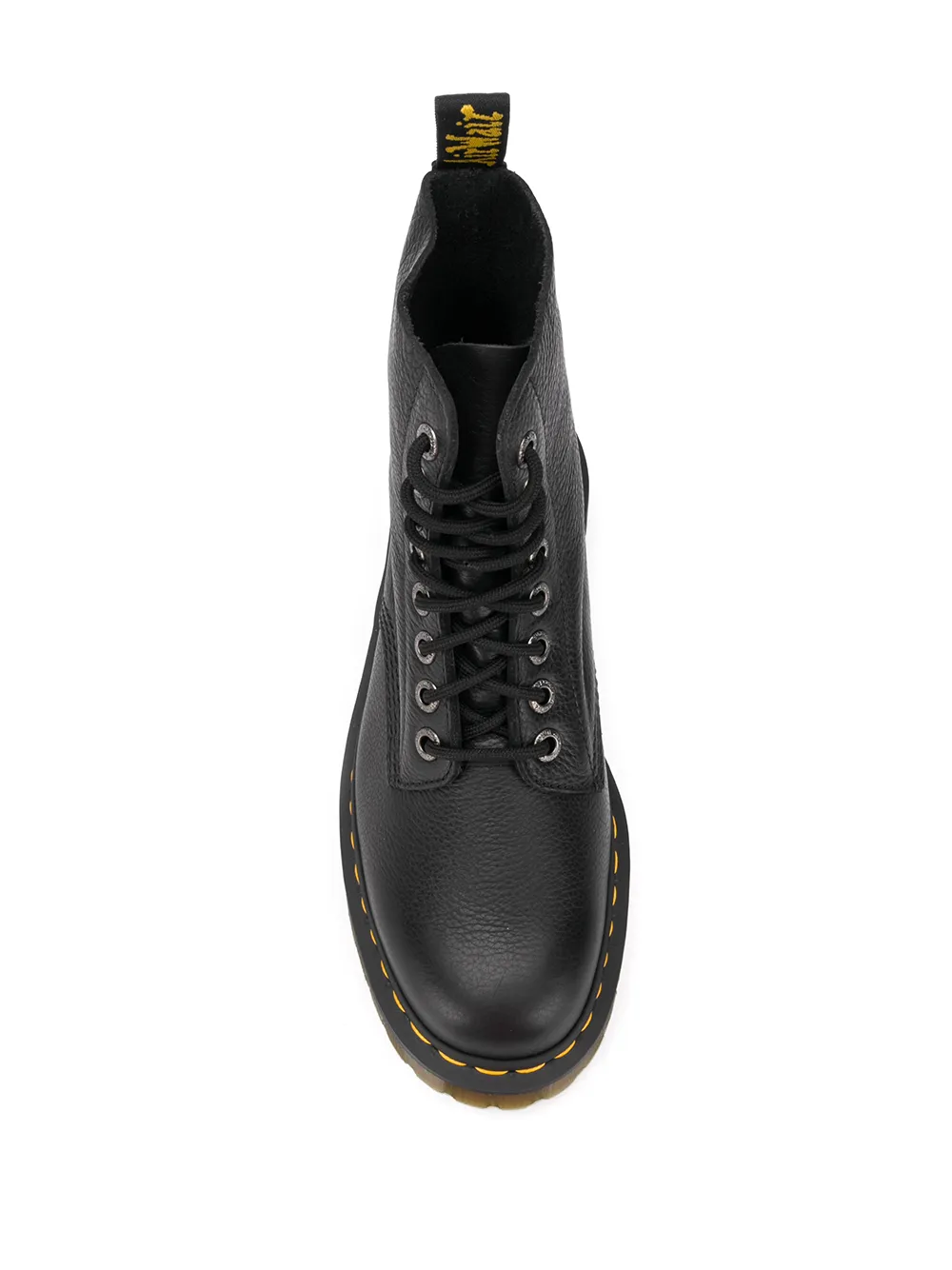 Мужские ботинки Dr. Martens на шнуровке из зернистой кожи, черный — фото 4