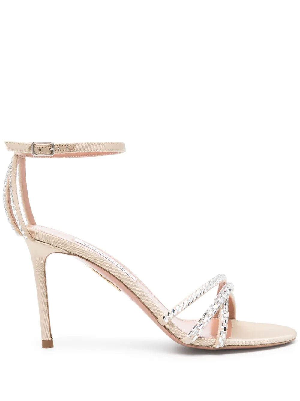 Босоножки с кристаллами Aquazzura, нейтральный