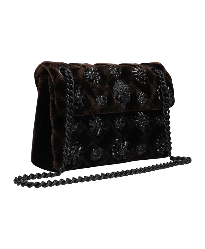 

Миниатюрная бархатная сумочка Кенсингтон Kurt Geiger, коричневый