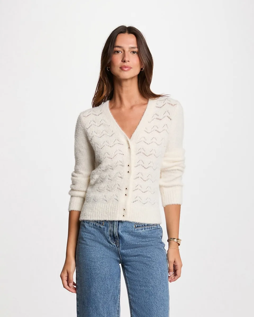 

Женский кардиган с длинным рукавом Morgan, белый