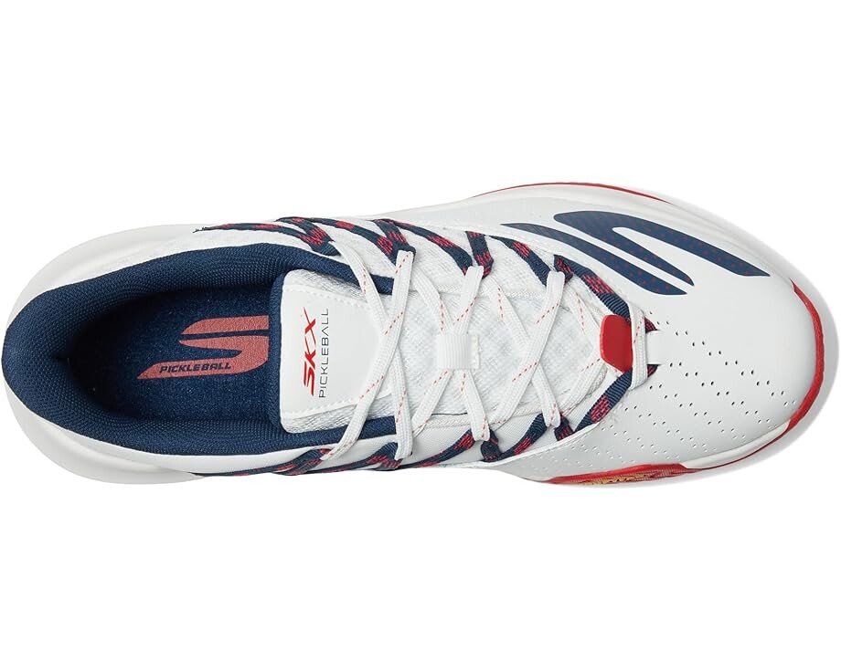 Кроссовки SKECHERS Skechers Viper Court Rally, цвет White/Navy/Red — фото 2
