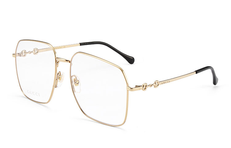 

Оправа Gucci Unisex в прямоугольной форме, золотой / черный