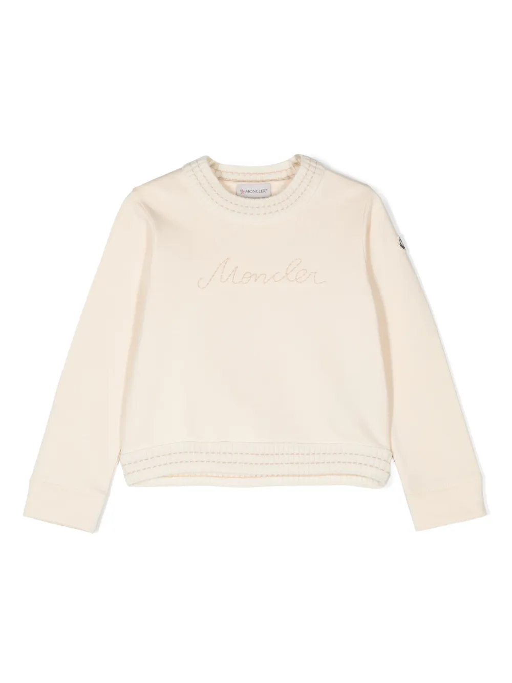 

Толстовка с вышитым логотипом Moncler Enfant, белый