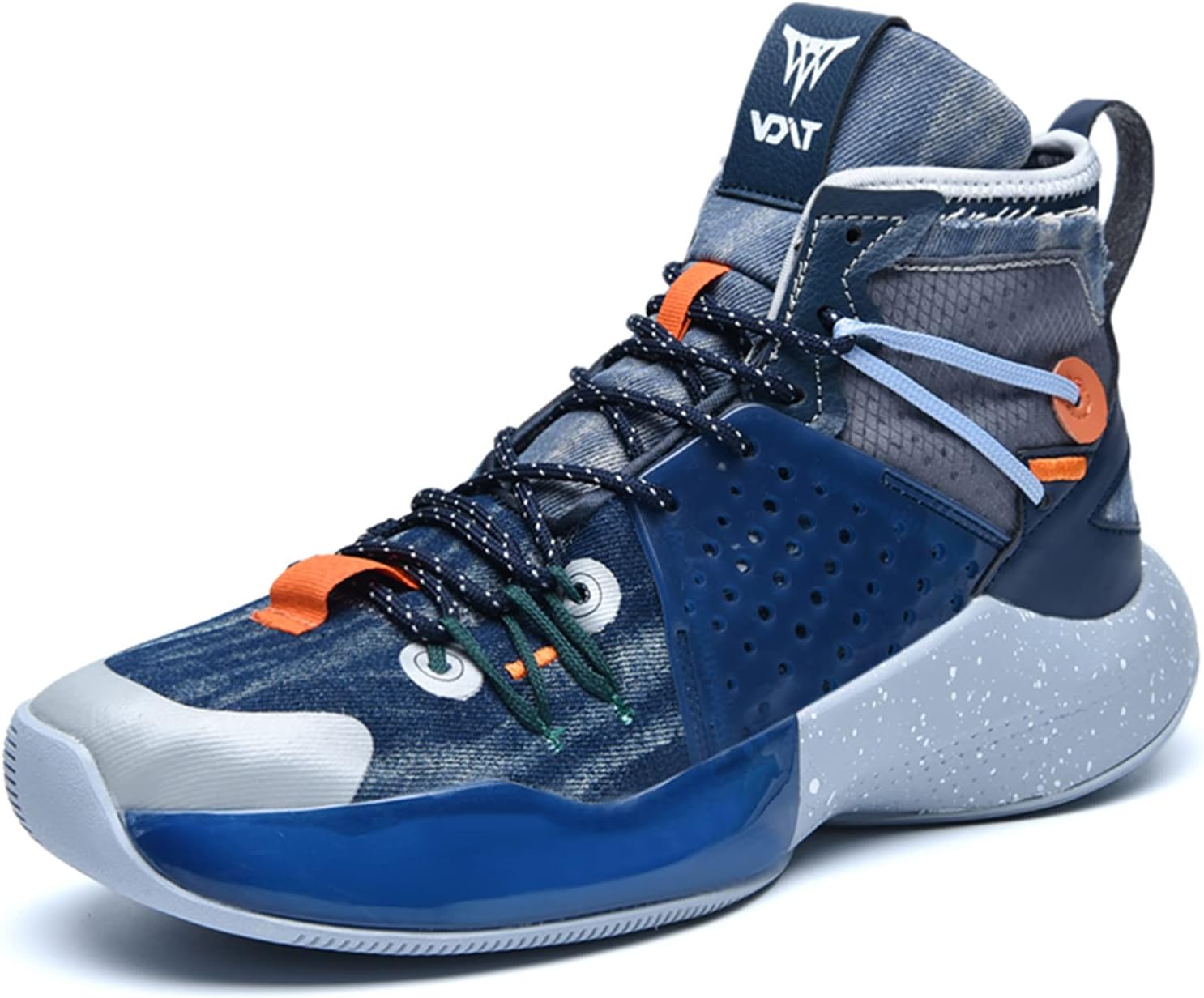 

Мужские высокие баскетбольные кроссовки, модные беговые кроссовки с противоскользящей подошвой для тренировок и спорта Dilchasp, темно-синий