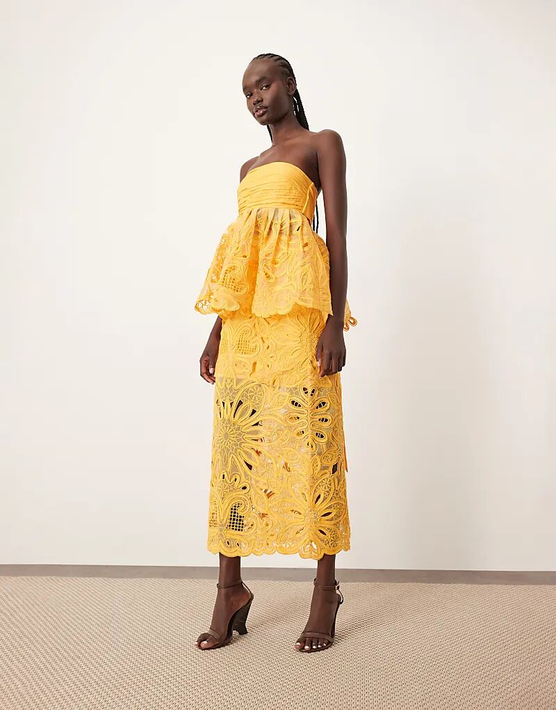 

Мандариновая юбка миди с цветочным принтом Cornelli ARRANGE