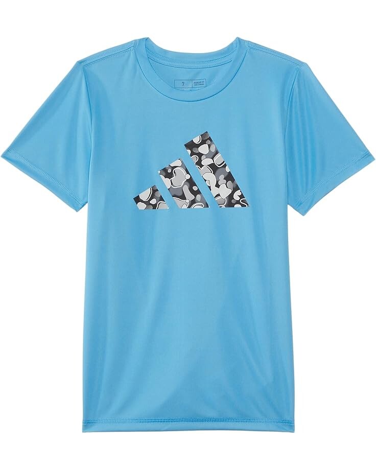 

Футболка adidas Kids Pebble Camo Logo SS Tee(Toddler/Little Kid), синий