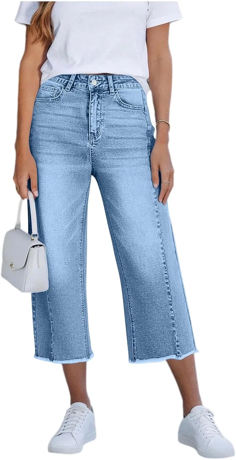 Джинсы капри, голубые