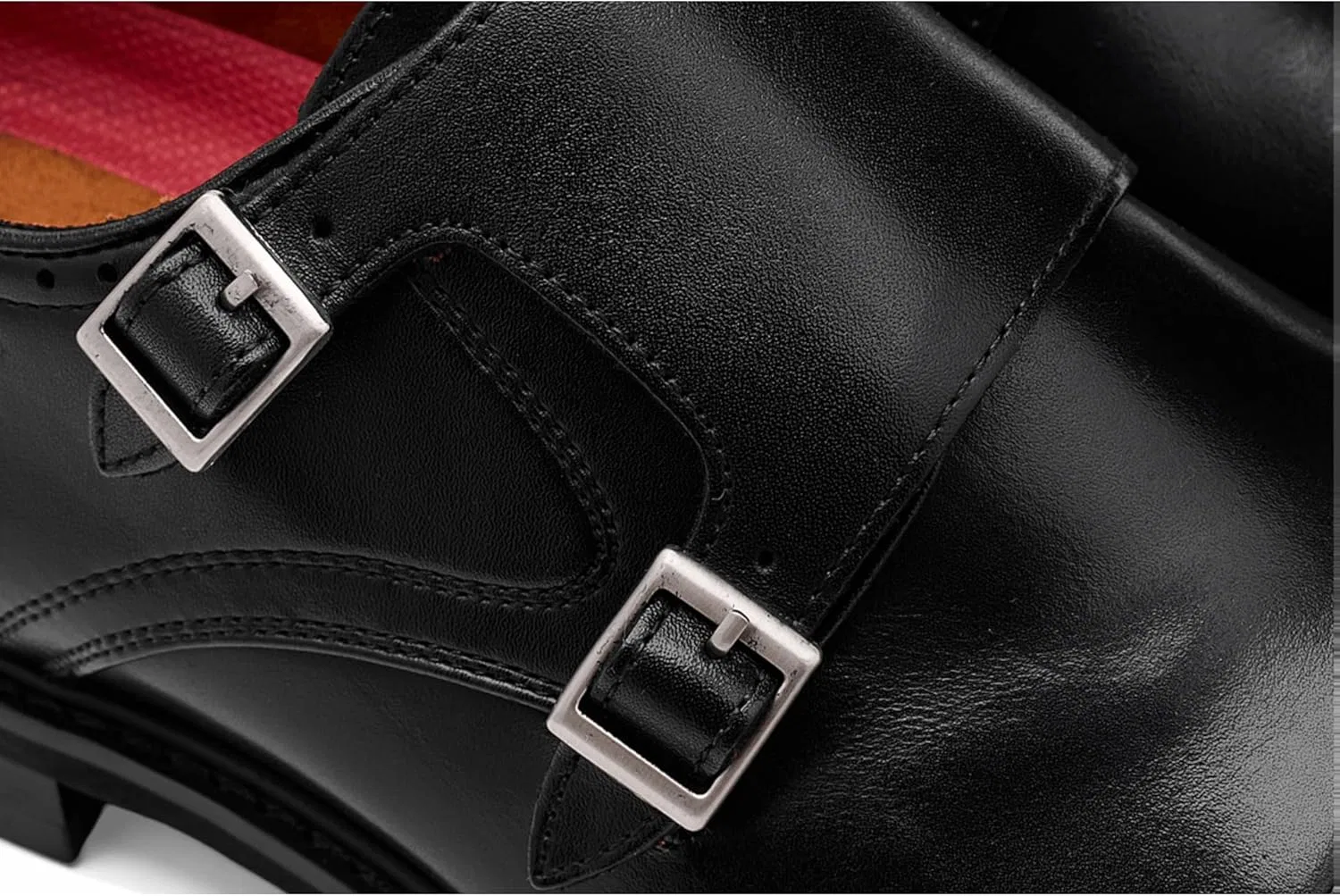 Туфли Stacy Adams Boswell Men's Double Monk Strap Toe Cap, Black — фото 2