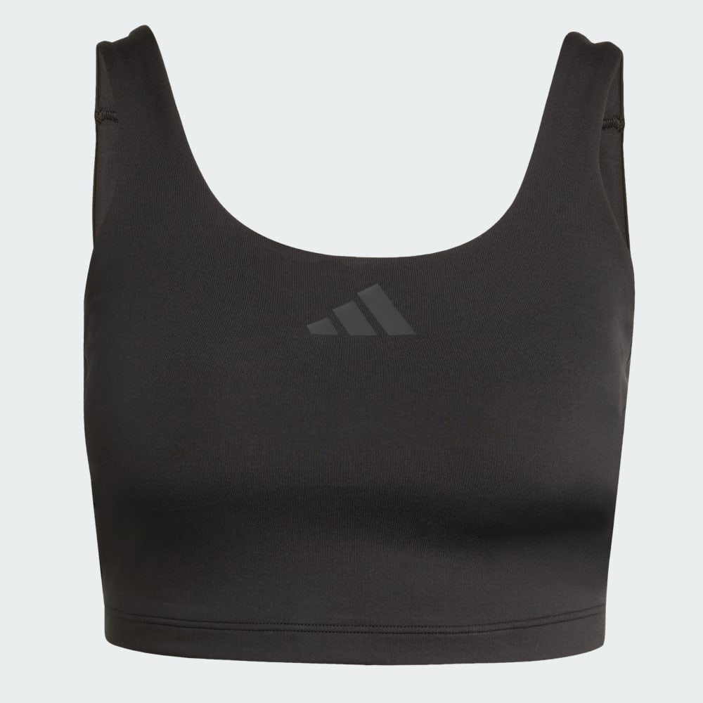 Спортивный топ Adidas Power Light Support Bra Tank, черный — фото 4