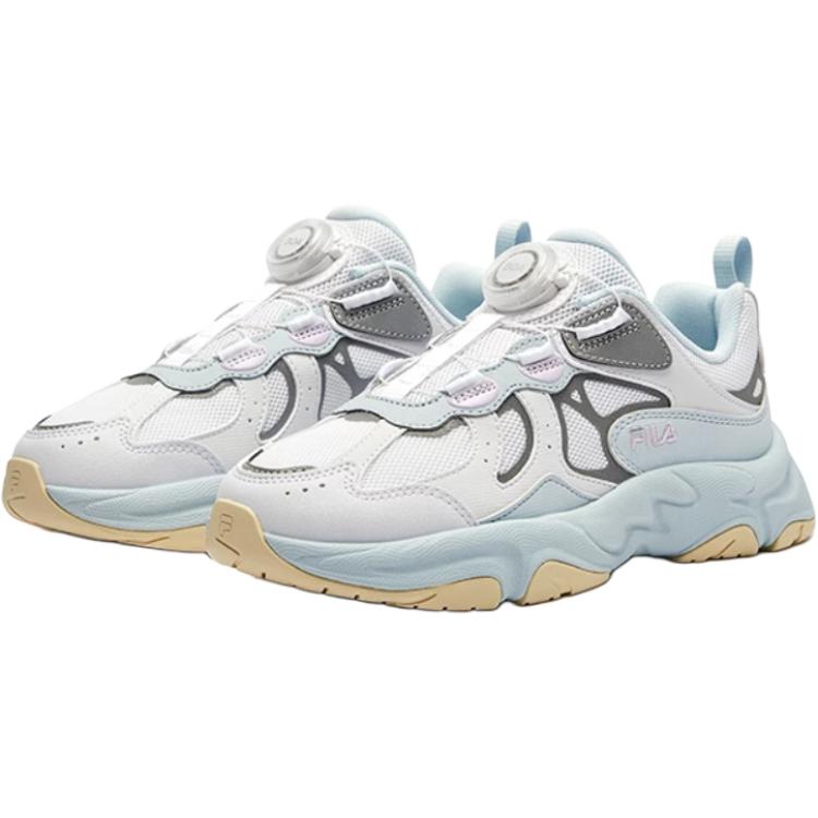 FILA KIDS Детские кроссовки BOA с противоскользящей подошвой, износостойкие, белые, синие — фото 3