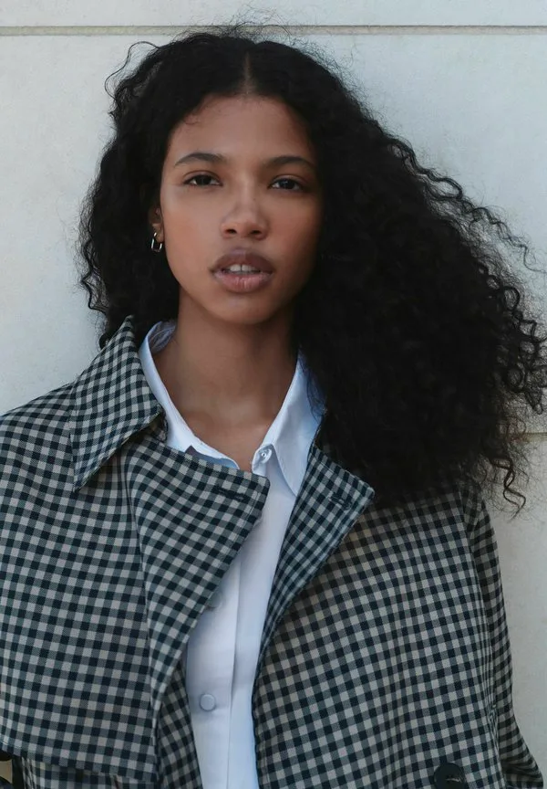 Летняя короткая летняя куртка-тренч укороченного кроя Next, Navy Check — фото 4