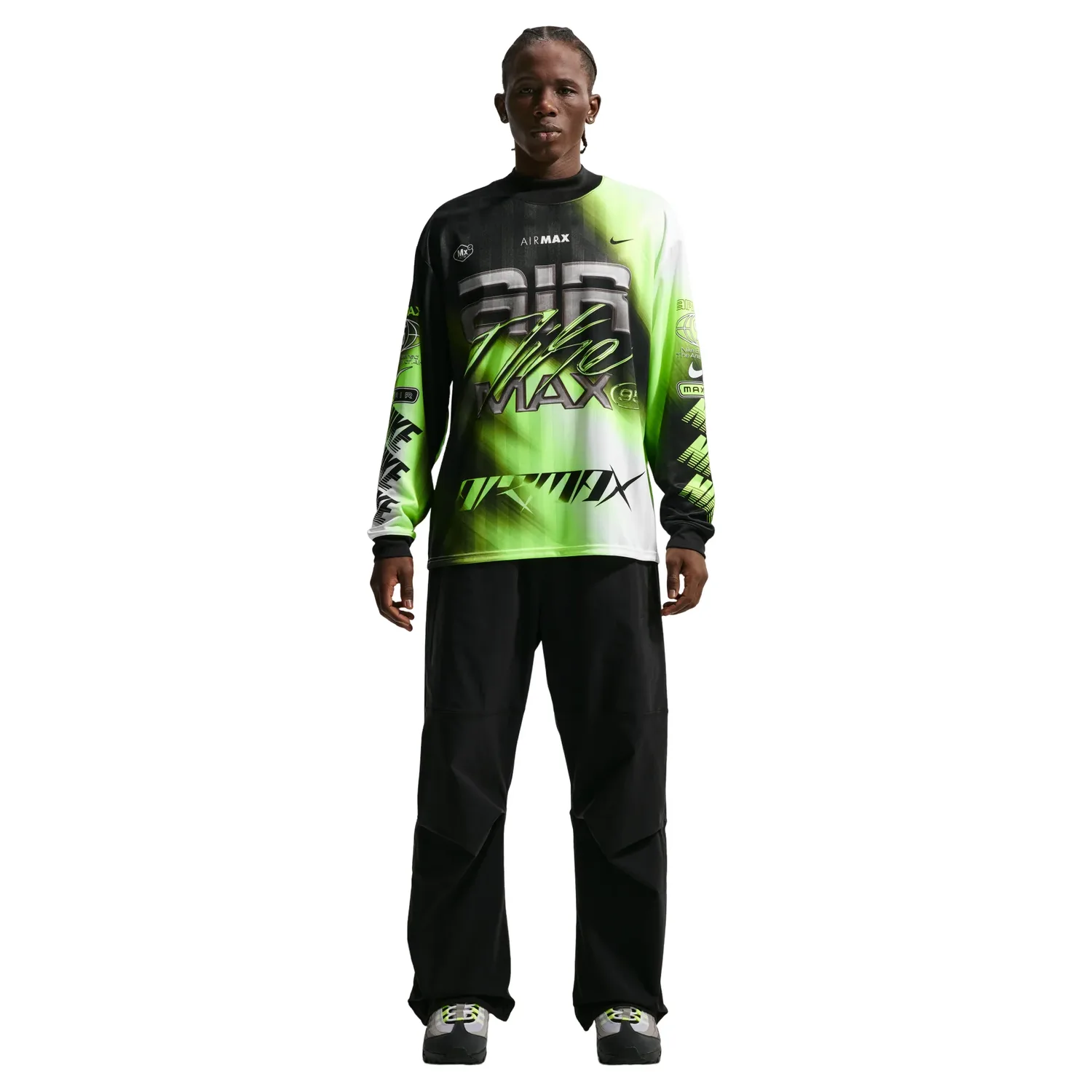 Футболка с длинными рукавами Nike Culture of Football Dri-FIT 'Volt Black White', мультиколор — фото 4