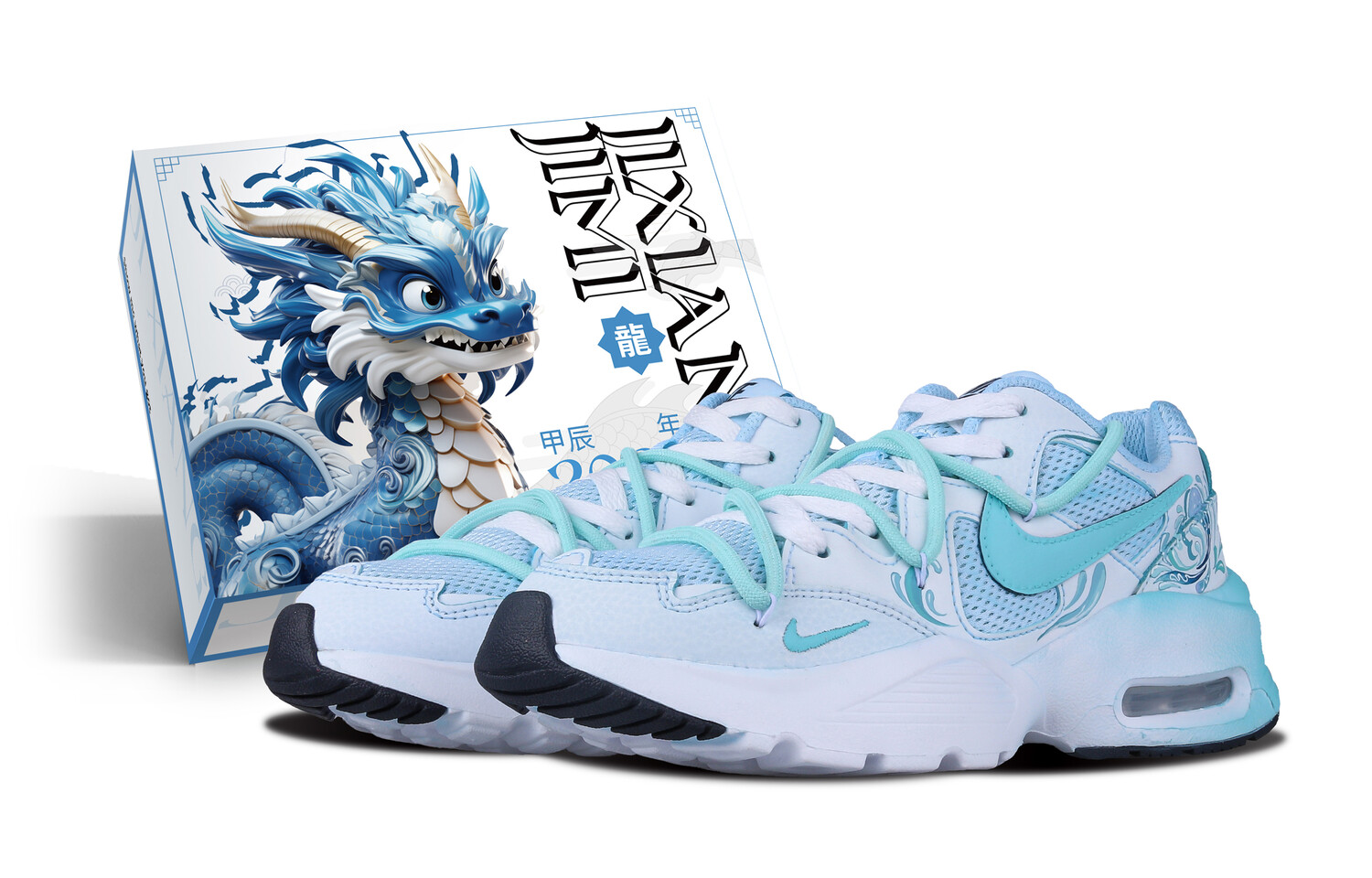 

Кроссовки Air Max Fusion женские с низким верхом Eveblue/Techgreen/Iolite Nike