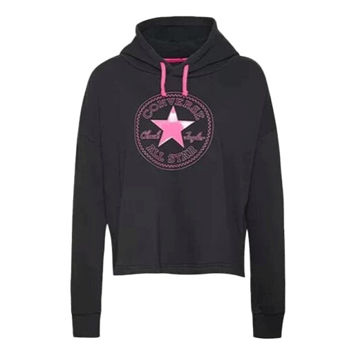 

Свитер athleisure casual sports hooded knit hoodie black Converse, черный