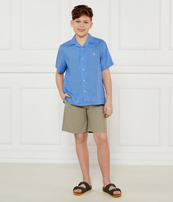 Льняная рубашка Loose fit Polo Ralph Lauren, синий — фото 2