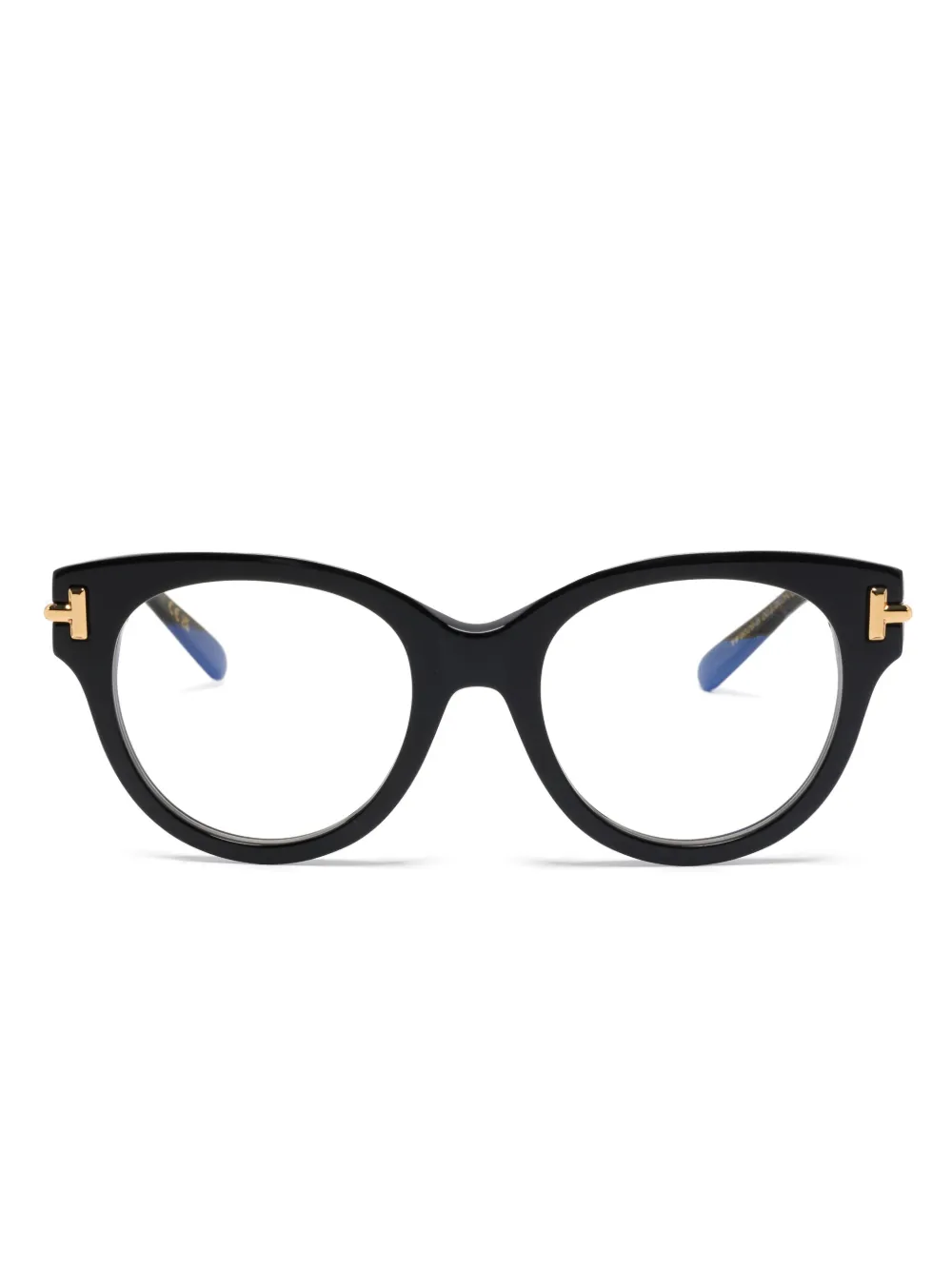

Очки в круглой оправе TOM FORD Eyewear, черный