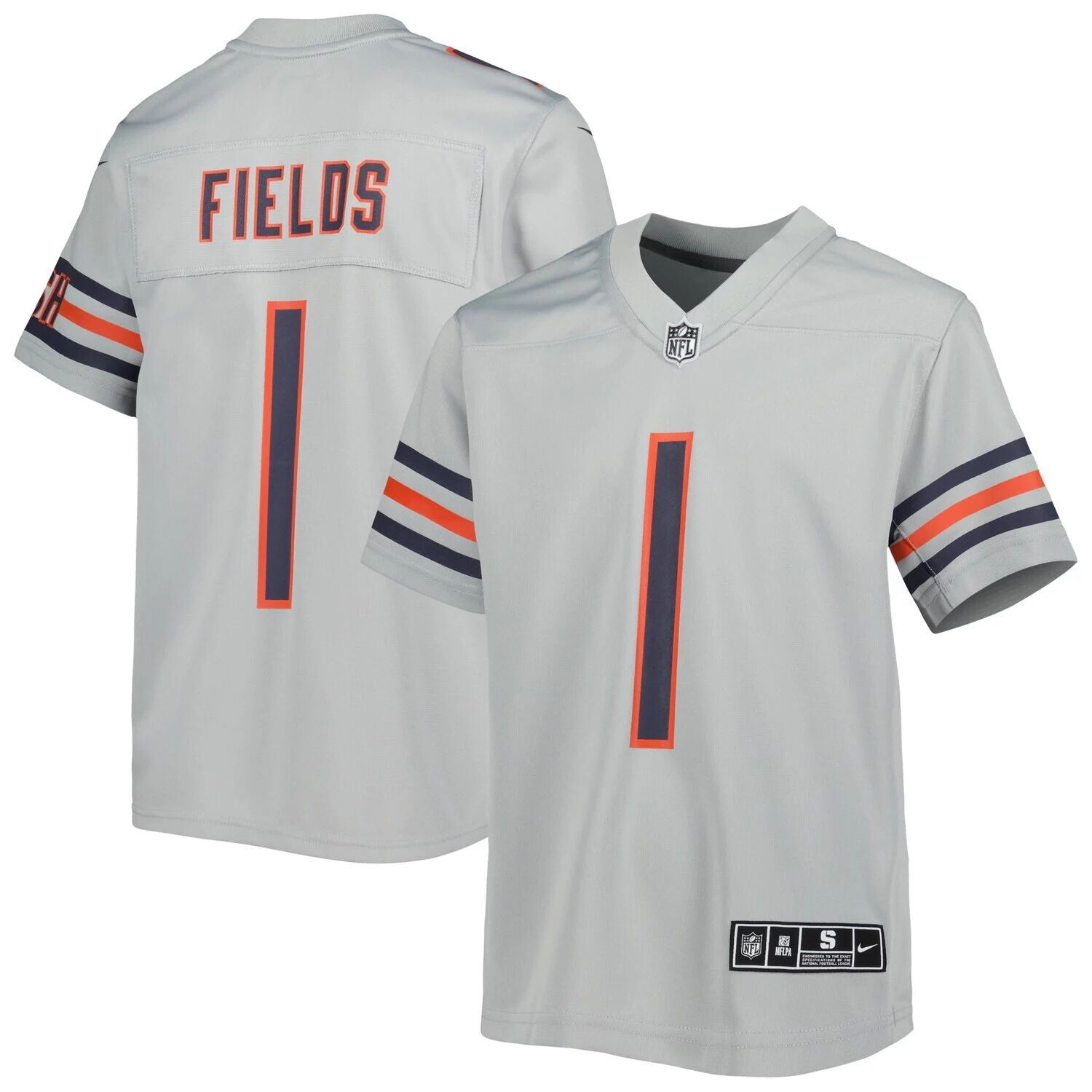 

Молодежная футболка Nike Justin Fields Grey Chicago Bears Inverted Game Nike