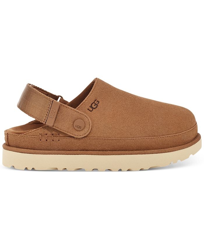 Женские сабо Goldenstar с открытой пяткой на плоской подошве UGG, коричневый — фото 2