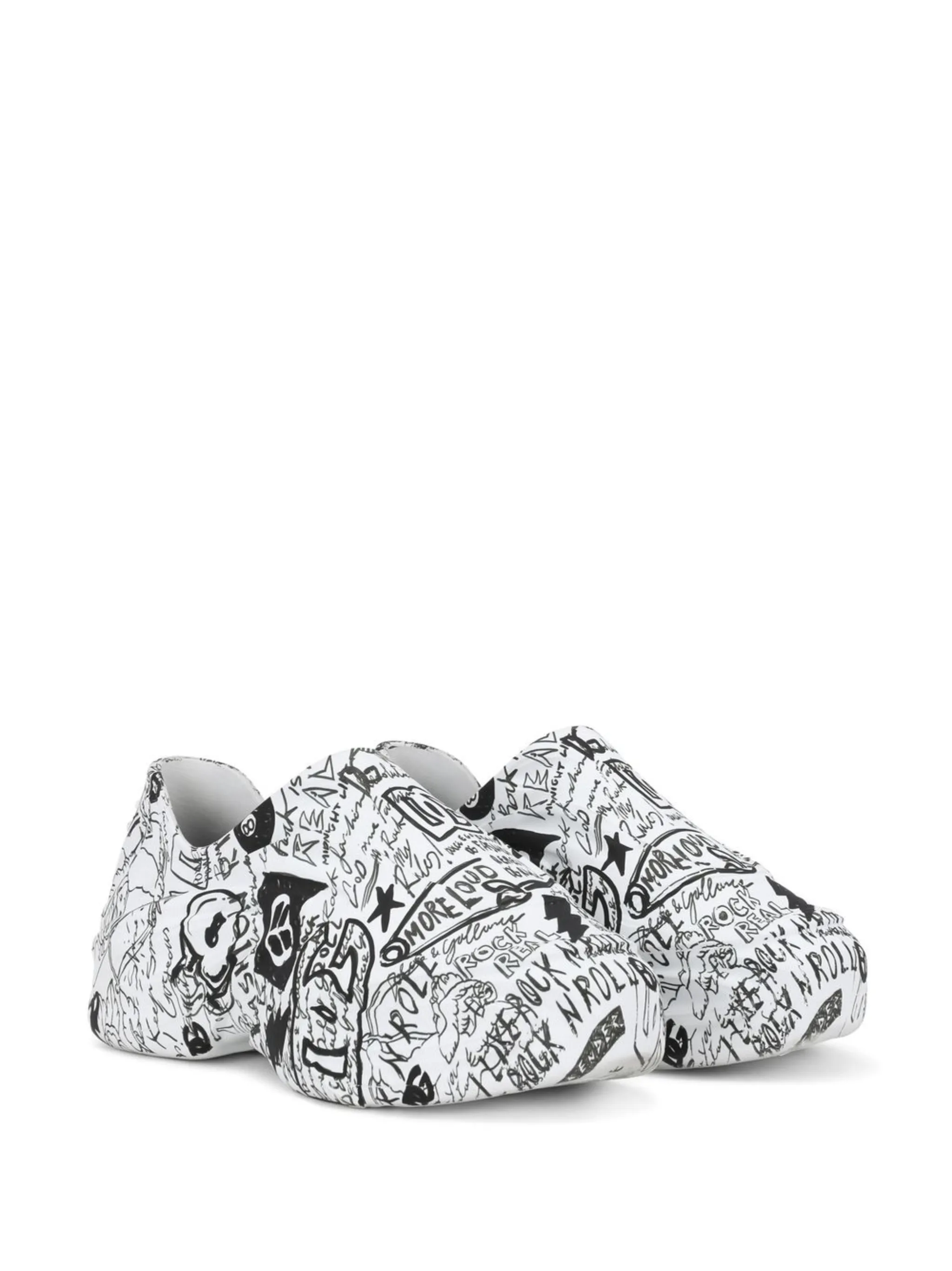 Кроссовки Toy с принтом граффити Dolce & Gabbana, белый — фото 2